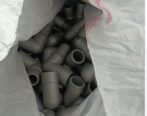 Silica sol investment casting hollow elbow pipe fitting blank with pre-formed flow bore